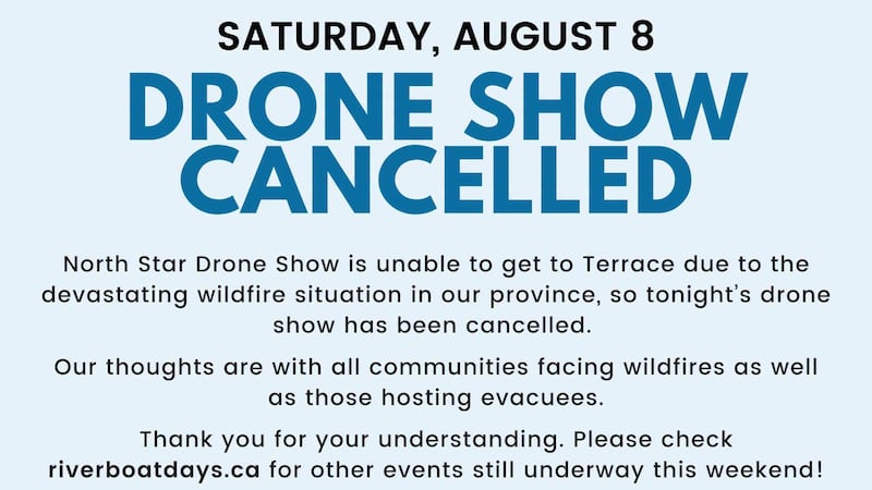 Riverboat Days Drone Show cancelled