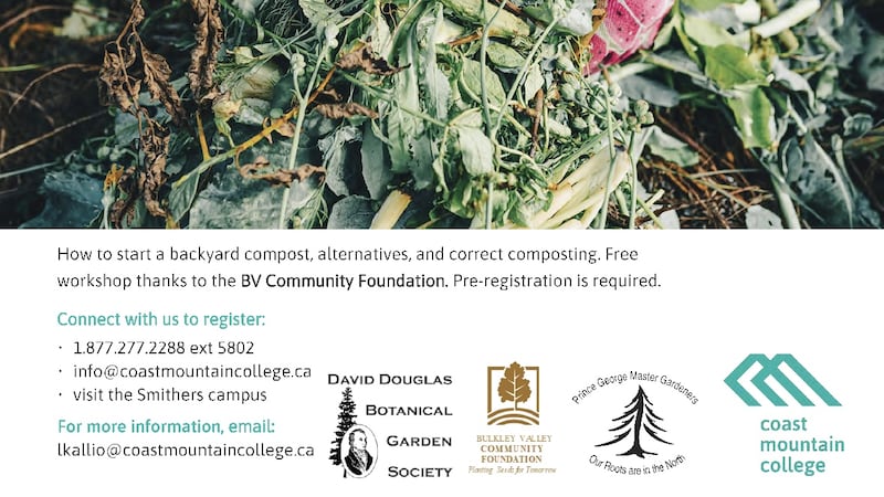 Compost workshop being held on Smithers Coast Mountain College campus