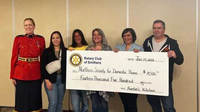 Smithers Rotary Club makes major donation to Auntie’s Kitchen