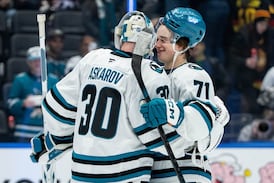 Sharks sensation Celebrini marks milestone with win over Canucks in Vancouver