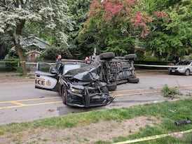 Senior critically injured, officers hospitalized after vehicle ramming incident, Vancouver police say