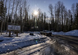 Police tape down in Tumbler Ridge as shooting victim is honoured 14,000 km away