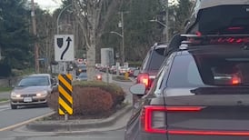 Bay Street Bridge lane closure clogs traffic from Esquimalt to Victoria