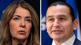 Manitoba’s Kinew fact-checks Alberta’s Smith on separation in testy exchange