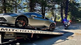 Lamborghini impounded after driver caught speeding without winter tires on Sea to Sky