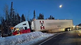 Fatal crash between transport, SUV kills three on Hwy. 11