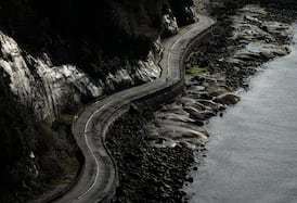 Rock and mud slide shuts part of the Stanley Park seawall in Vancouver