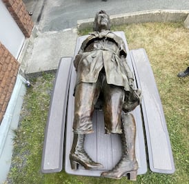With fanfare and a flyover, Amelia Earhart statue returns to Harbour Grace