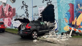 Driver who mistakenly hit gas crashes into East Vancouver building