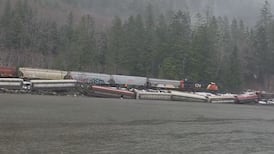 Train derails after mudslide in northern B.C. 